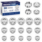Yaocom 30 Pcs Knockout Seal 1''/ 3/4''/ 1/2'' Electrical Box Knockout Plugs