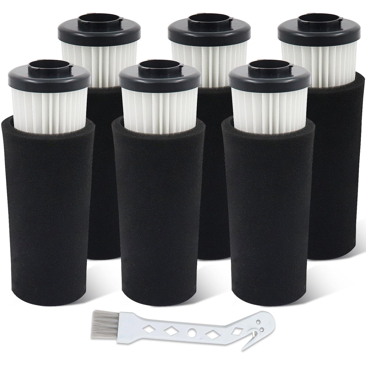 F112 Filter Replacement 6 Pack For Dirt Devil Upright Vacuum Cleaner