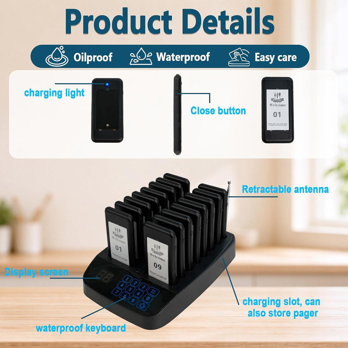 Restaurant Pager System,Beepers Wireless Calling System