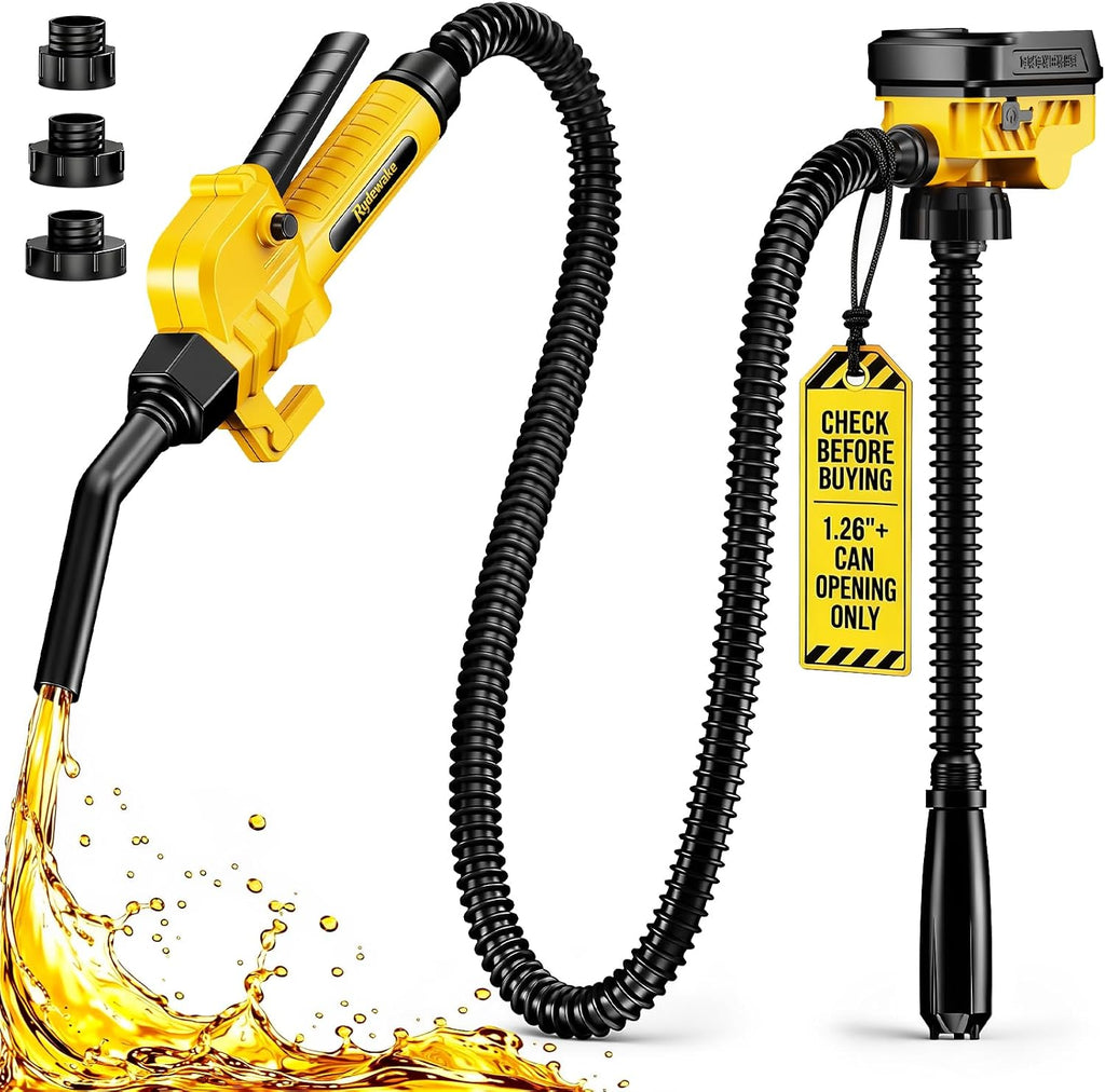 Fuel Transfer Pump for DeWalt 20V Batteries, Cordless 4.7 GPM Flow