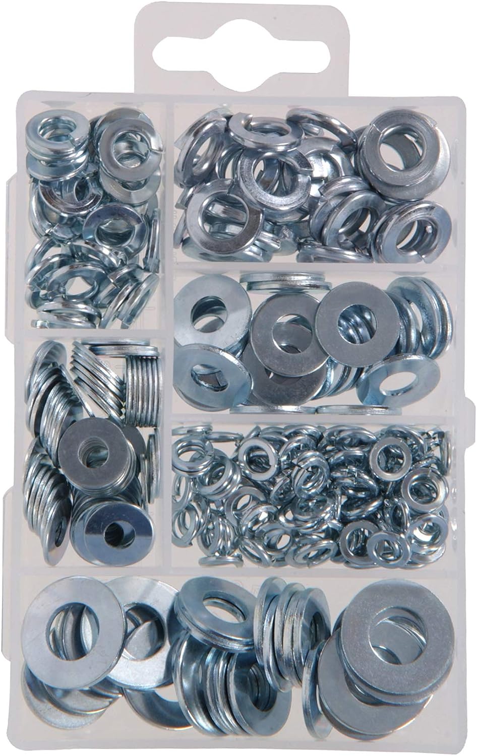 591521 Small Flat and Lock Washer Assortment, 270-Pack , Zinc