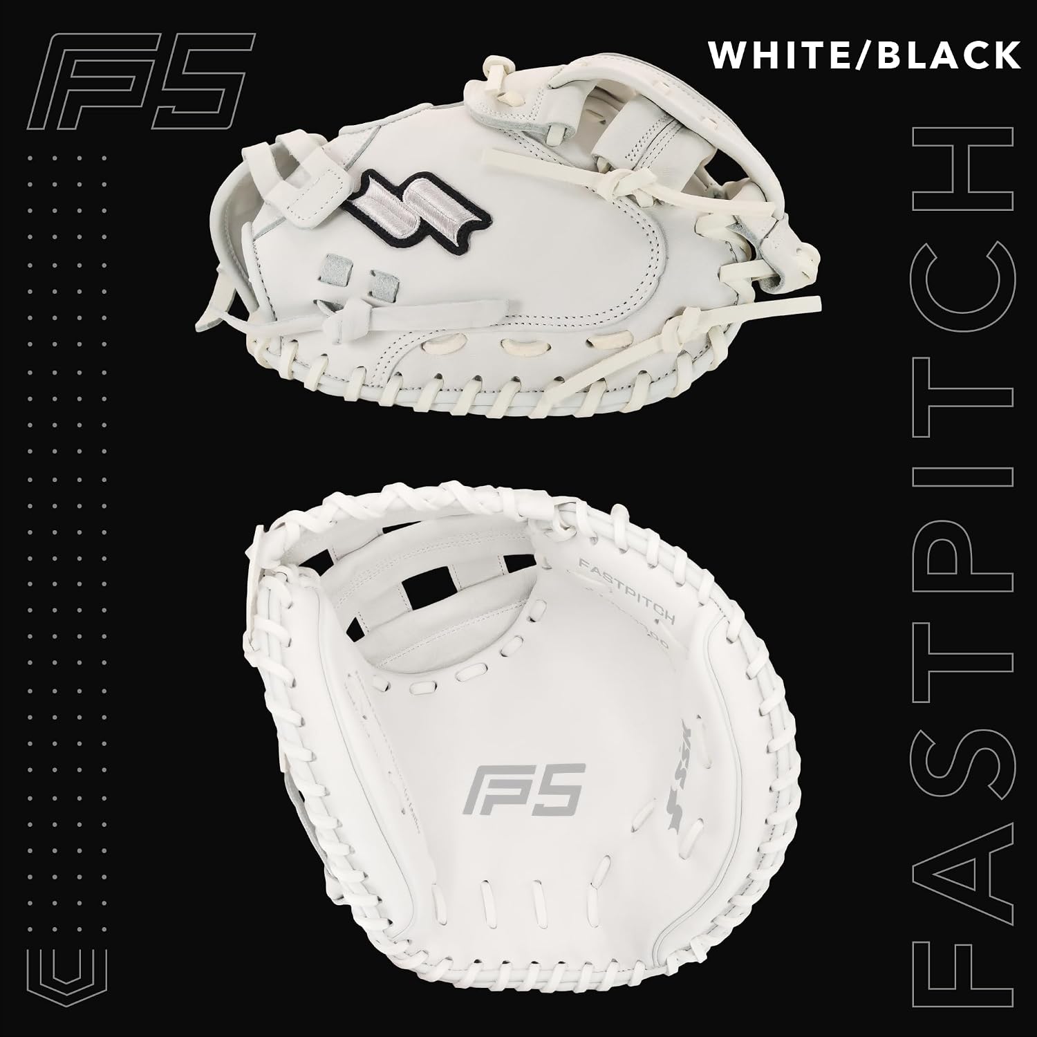 FP5 Fastpitch Softball Catcher’s Mitt 33” – 34” Right & Left Hand Throw Premium Full Leather Softball Glove