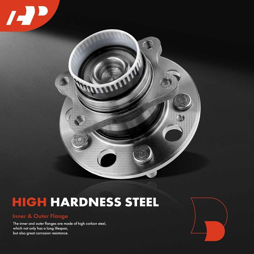 A-Premium 2 x Rear Wheel Bearing and Hub Assembly with ABS Ring & 5-Lug