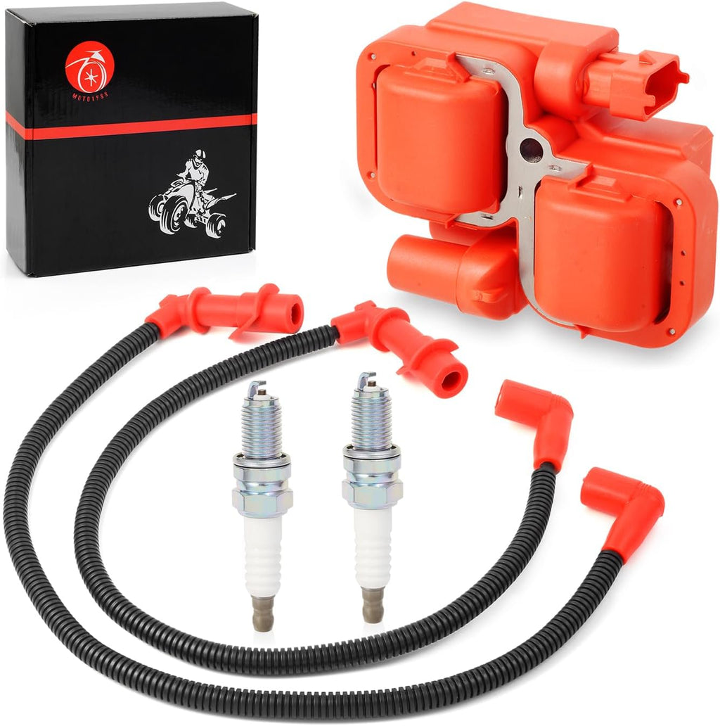 Ignition coil & Spark plug & Cap w/Wire for Polaris Sportsman Ranger 700 800 2005-2016 RZR 4 S 800 2008 2009 2010