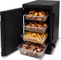 91 Qt Insulated Food Pan Carrier, Front-Loading Lightweight Hot & Cold Food Box with 12 Shelf Dividers & Safety