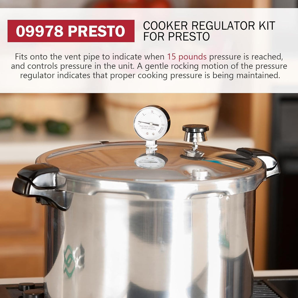 09978 Pressure Cooker Canner Regulator fit for Presto Pressure Cooker Canner Parts 15lb, Pressure canner regulator