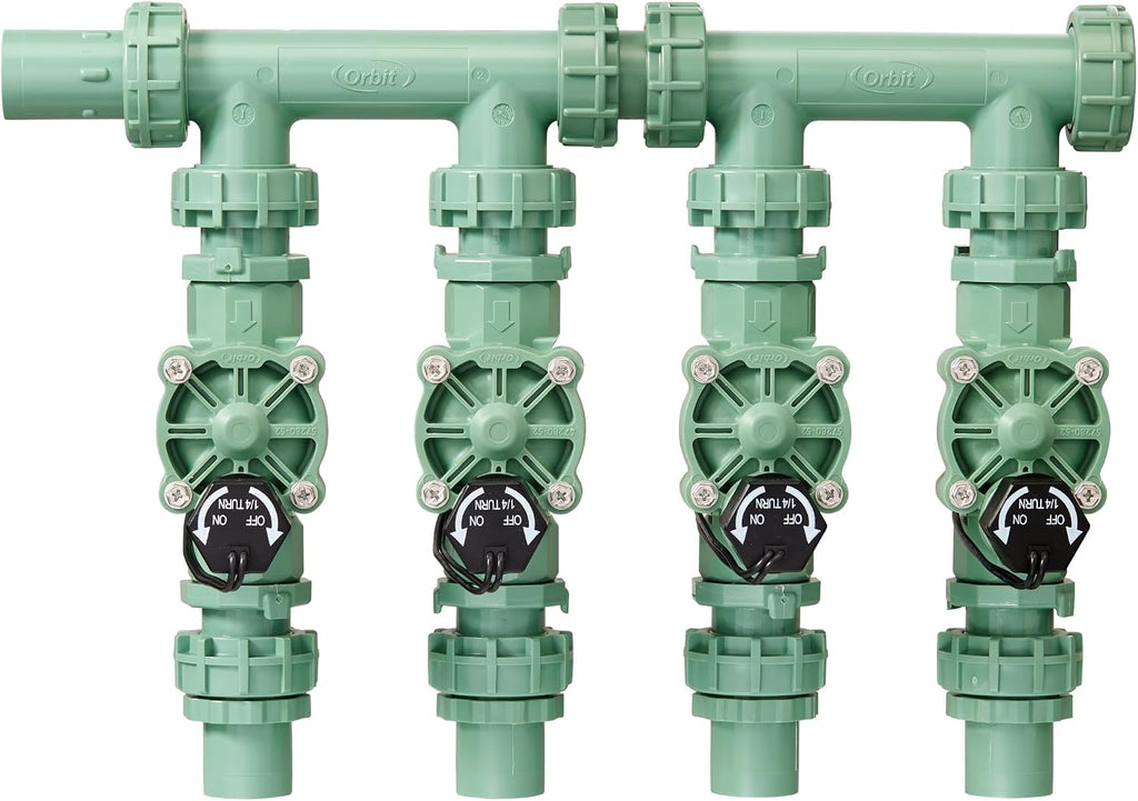 Orbit 4-Valve Heavy Duty Preassembled Sprinkler Manifold - 57257