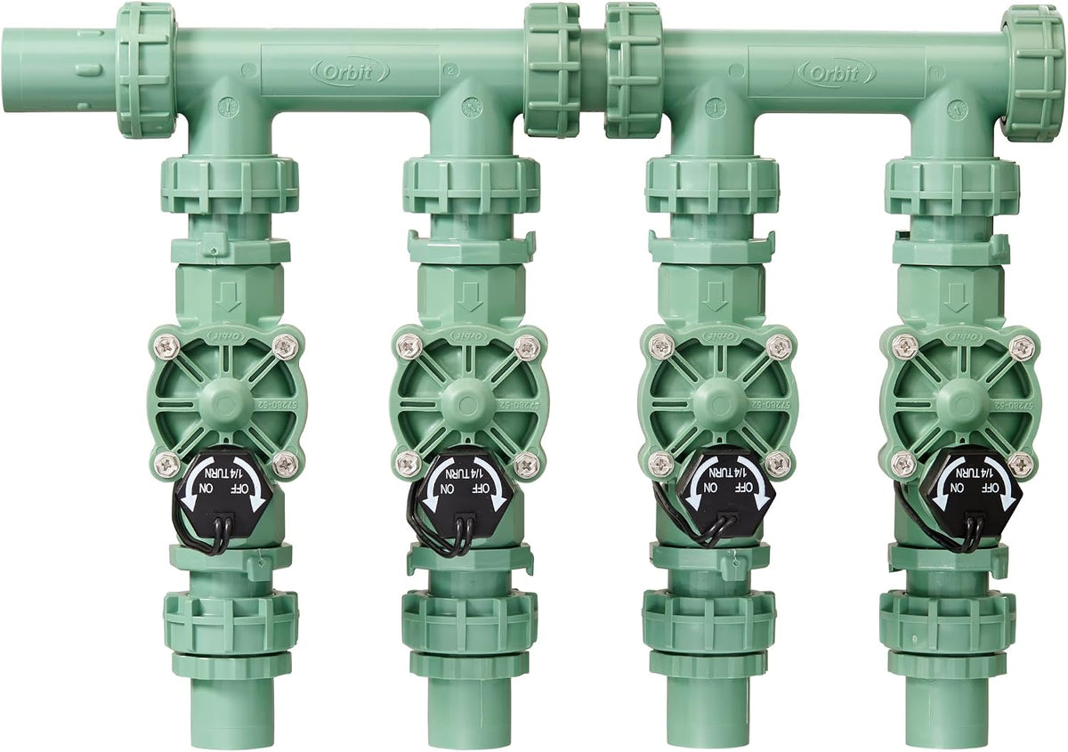 Orbit 4-Valve Heavy Duty Preassembled Sprinkler Manifold - 57257