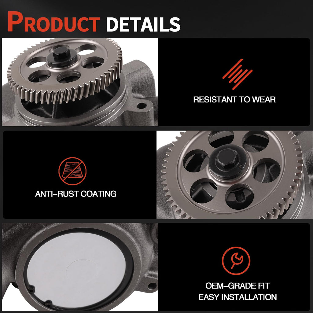Engine Water Pump Kit for Detroit Diesel 60 Series 12.7L 2000-2008 Columbia