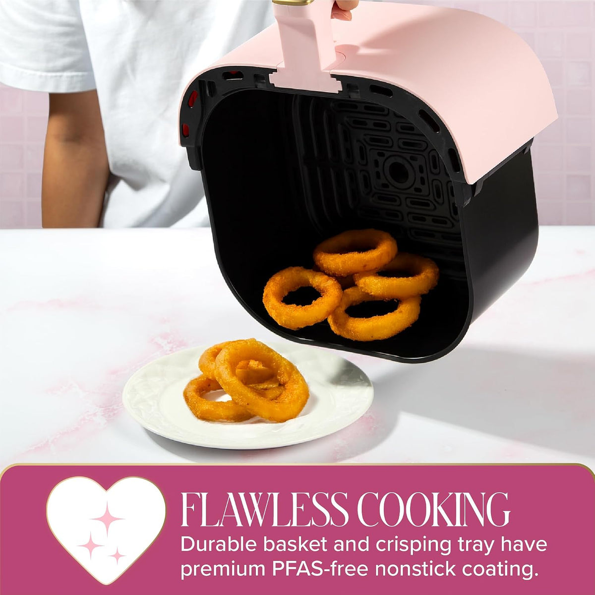 6-Quart Air Fryer, Nonstick Basket Made Without PFAS, Touchscreen, 8-in-1 (Fry, Roast, Broil, Bake, Reheat, Keep