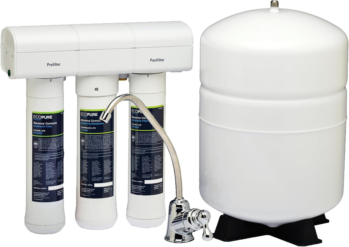 ECOP30 Premium Reverse Osmosis System – Under Sink Drinking Water Filter System – NSF-Certified – Reduces Lead