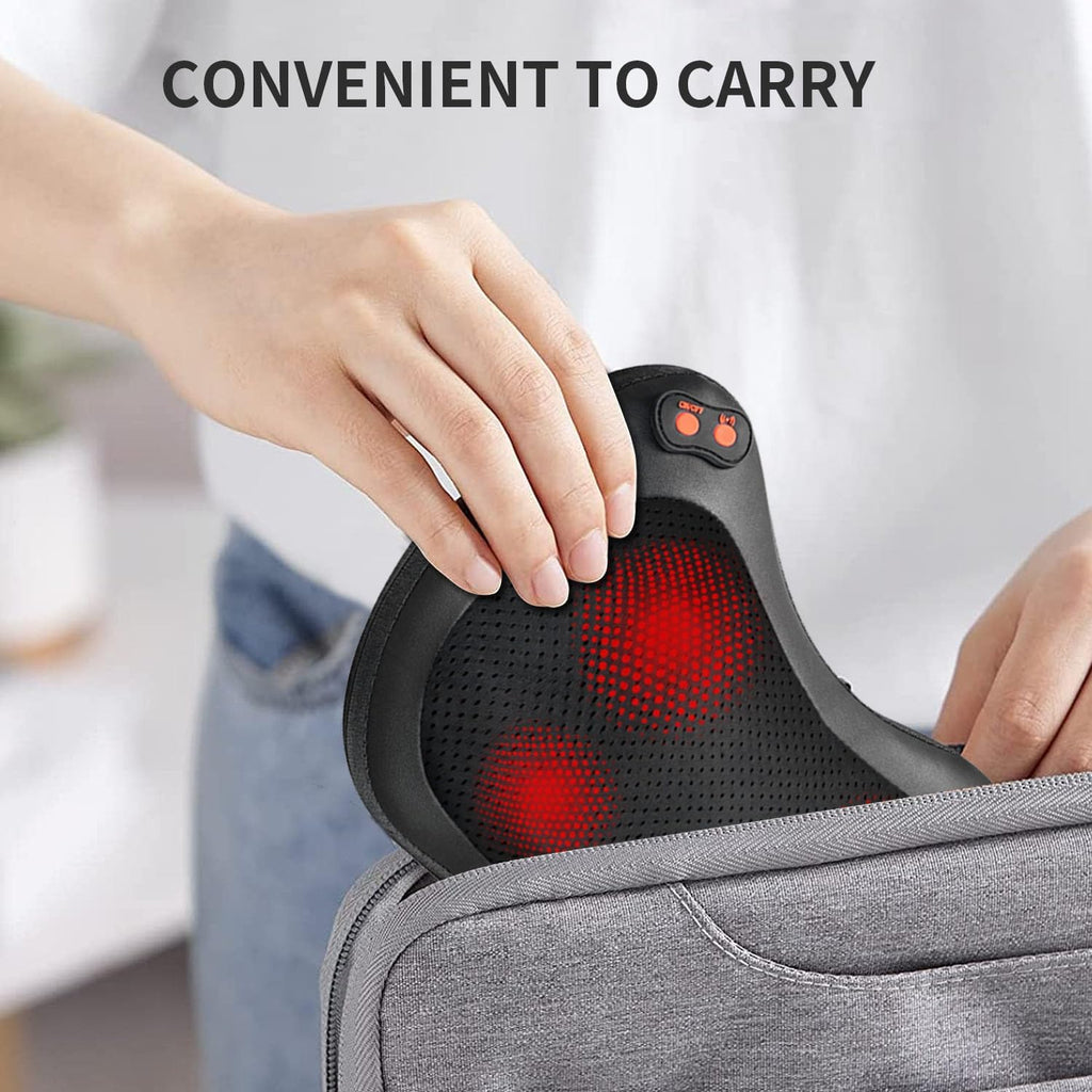 Back Massager, Shiatsu Neck Massager with Heat, Electric Back Massager for Shoulder, Back, Leg, Deep Tissue Kneading