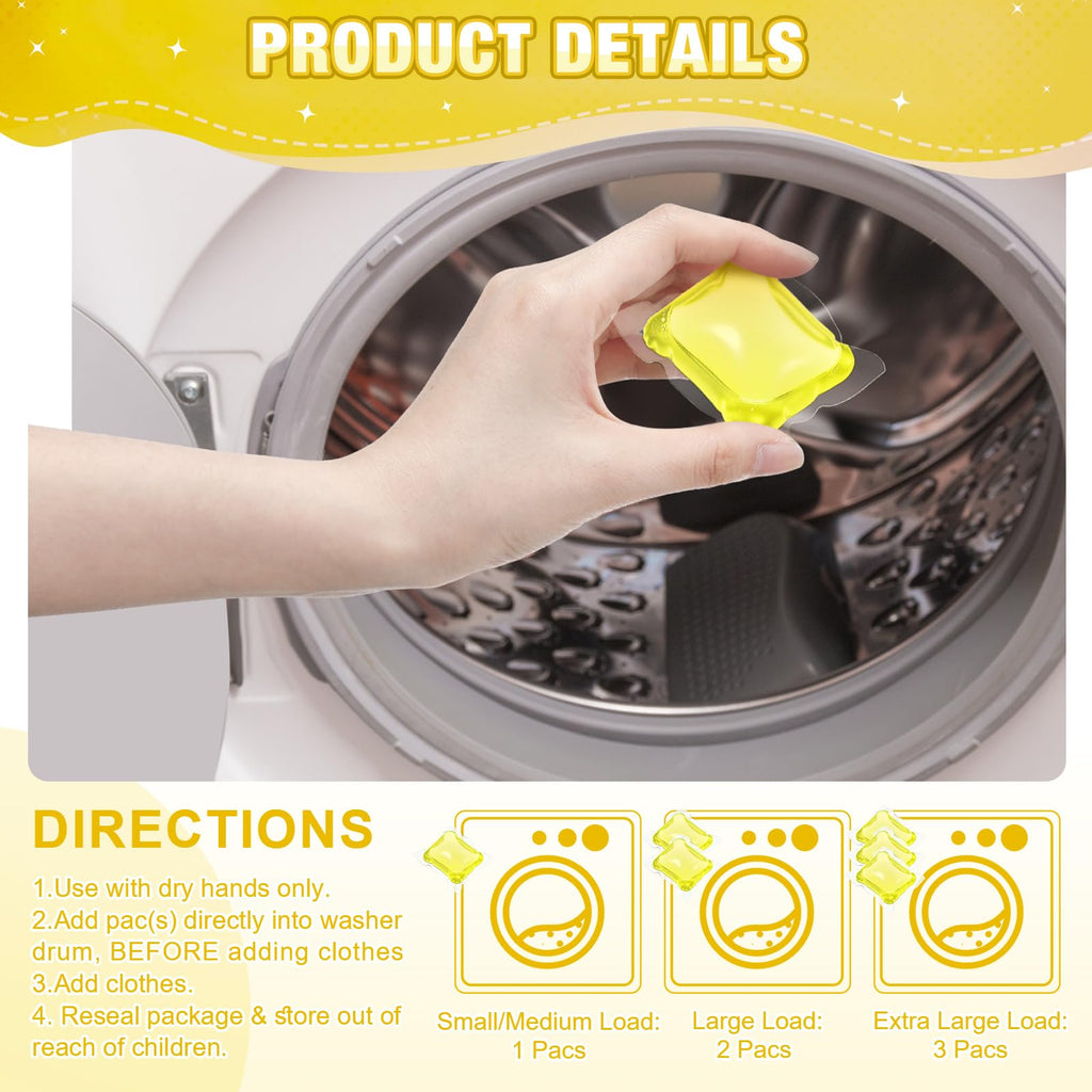 240 Count Laundry Detergent Pods Bulk for Wash, Freesia Scent