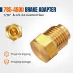 LitartPRO 2PCs 3/16" Brass Brake Line End Connection Fitting Kit