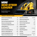 Mini Skid Steer Loader 13.5HP Gas Stand-On Track Loader 46-In Bucket