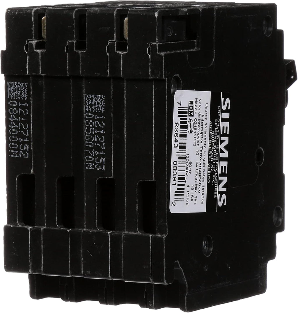 Siemens Q21515CT2 Two 15-Amp Double Pole Circuit Breaker