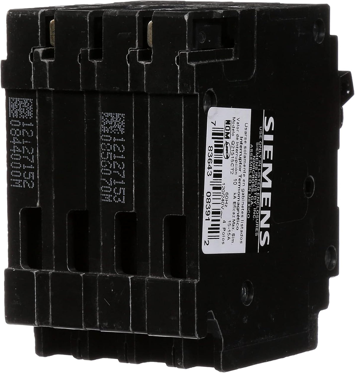 Siemens Q21515CT2 Two 15-Amp Double Pole Circuit Breaker