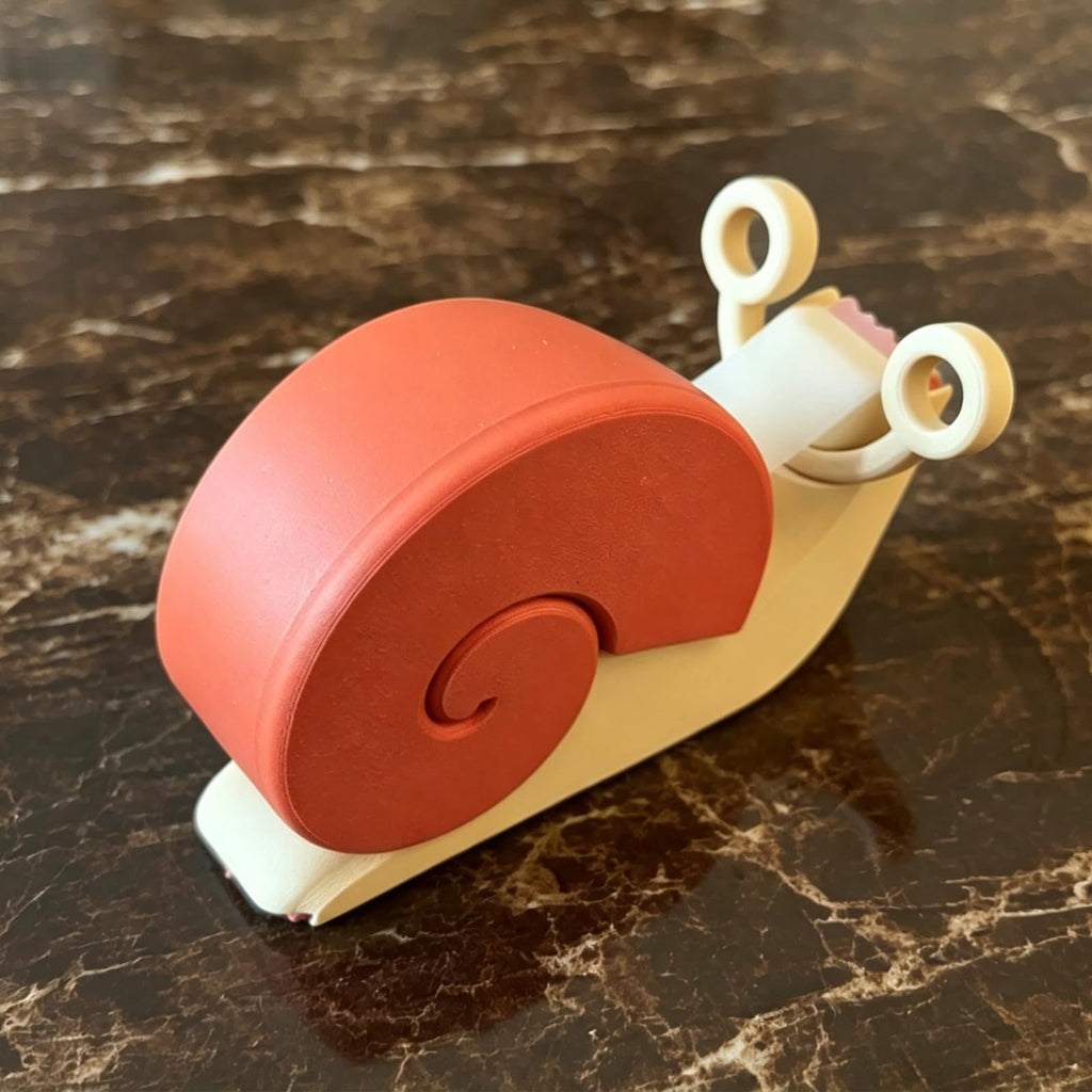 3D Printed Tape Holder, Snail Tape Dispenser for Gift Wrapping