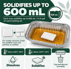 Cooking Oil Solidifier, 12-Pack Disposable Grease Disposal Trays