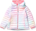 Girls and Toddlers' Lightweight Water-Resistant Packable Hooded Puffer Jacket
