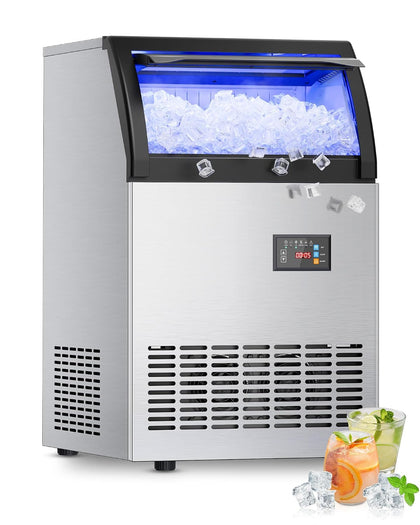 Commercial Gourmet Ice Maker, 120Lbs/24H Spray Ice Machine
