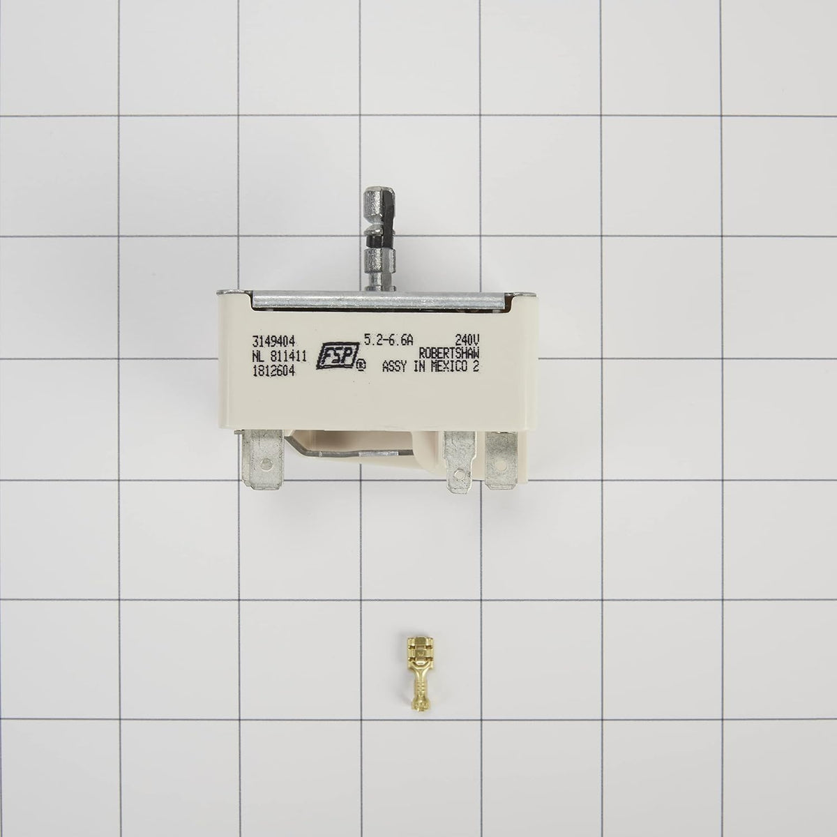 Whirlpool WP3149404 Genuine OEM Electric Range Surface Burner Control Switch Replacement Part - Replaces W10295576, 311856, 311857, and more