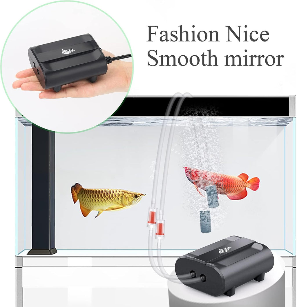 Aquarium Air Pump,3.5W Dual Outlet Oxygen Pump