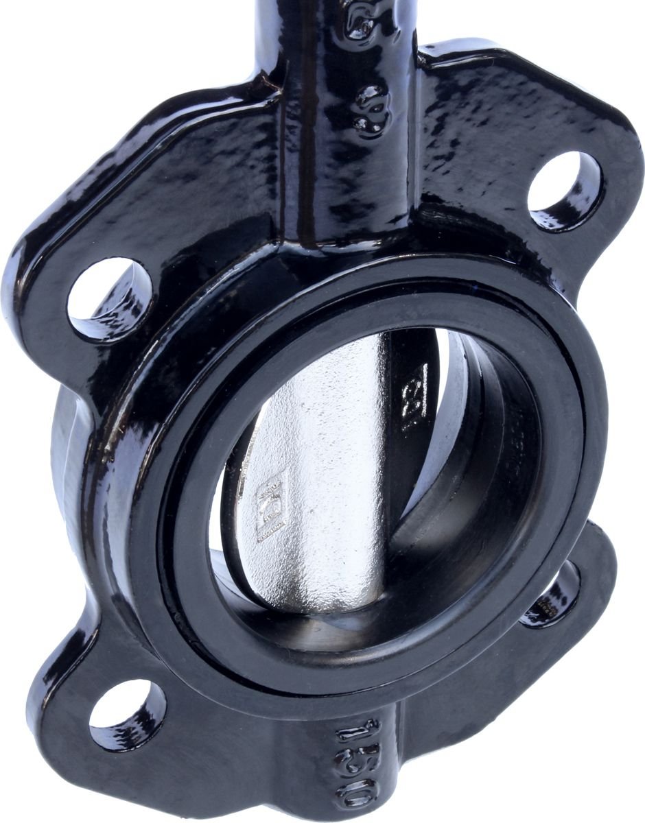RKLO3 Cast Iron Butterfly Valve, Lever Style, EPDM, Black, 3"