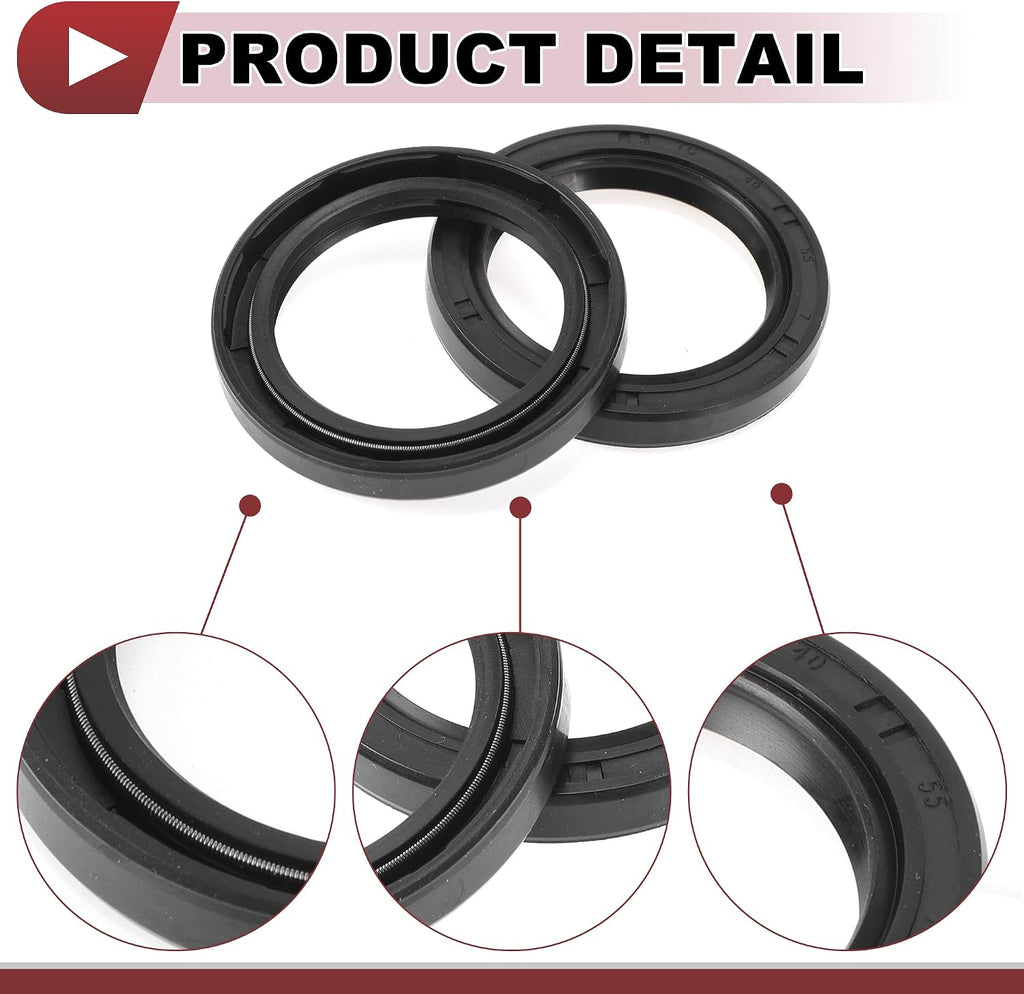 5 Pcs Rotary Shaft Seal High Pressure Oil Seal 40x55x7mm Black Nitrile 70 Durometer Rubber