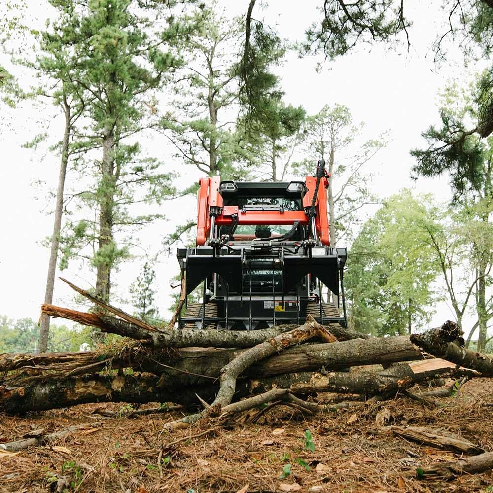 48" Economy Series Root Grapple Bucket Attachment, Universal SSQA Connection, Single 3,000 PSI Cylinder with Cylinder