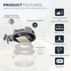HALO ALB LED Area Light, 2000 Lumens, Dusk-to-Dawn, Gray