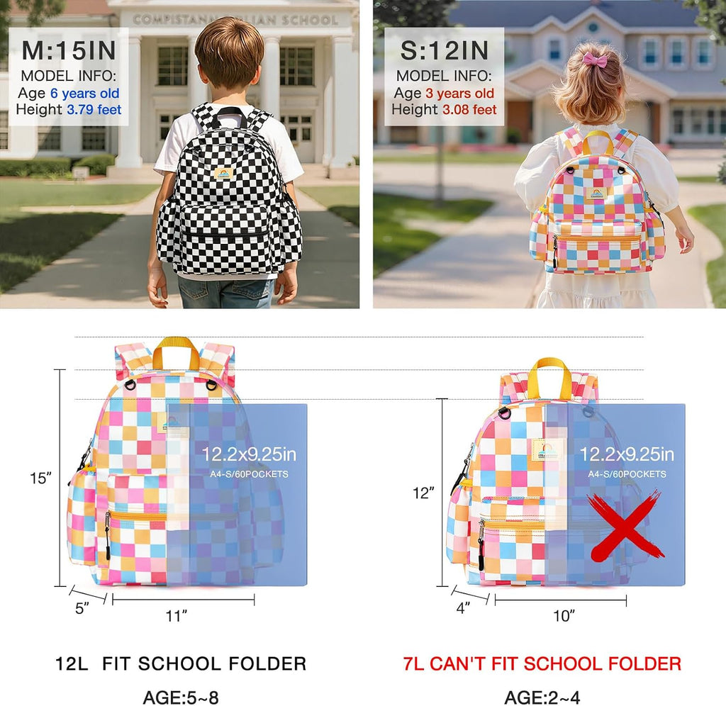 Kids Backpack for Boys Girls 5-8, 15inch Girls Boys Backpacks Kindergarten
