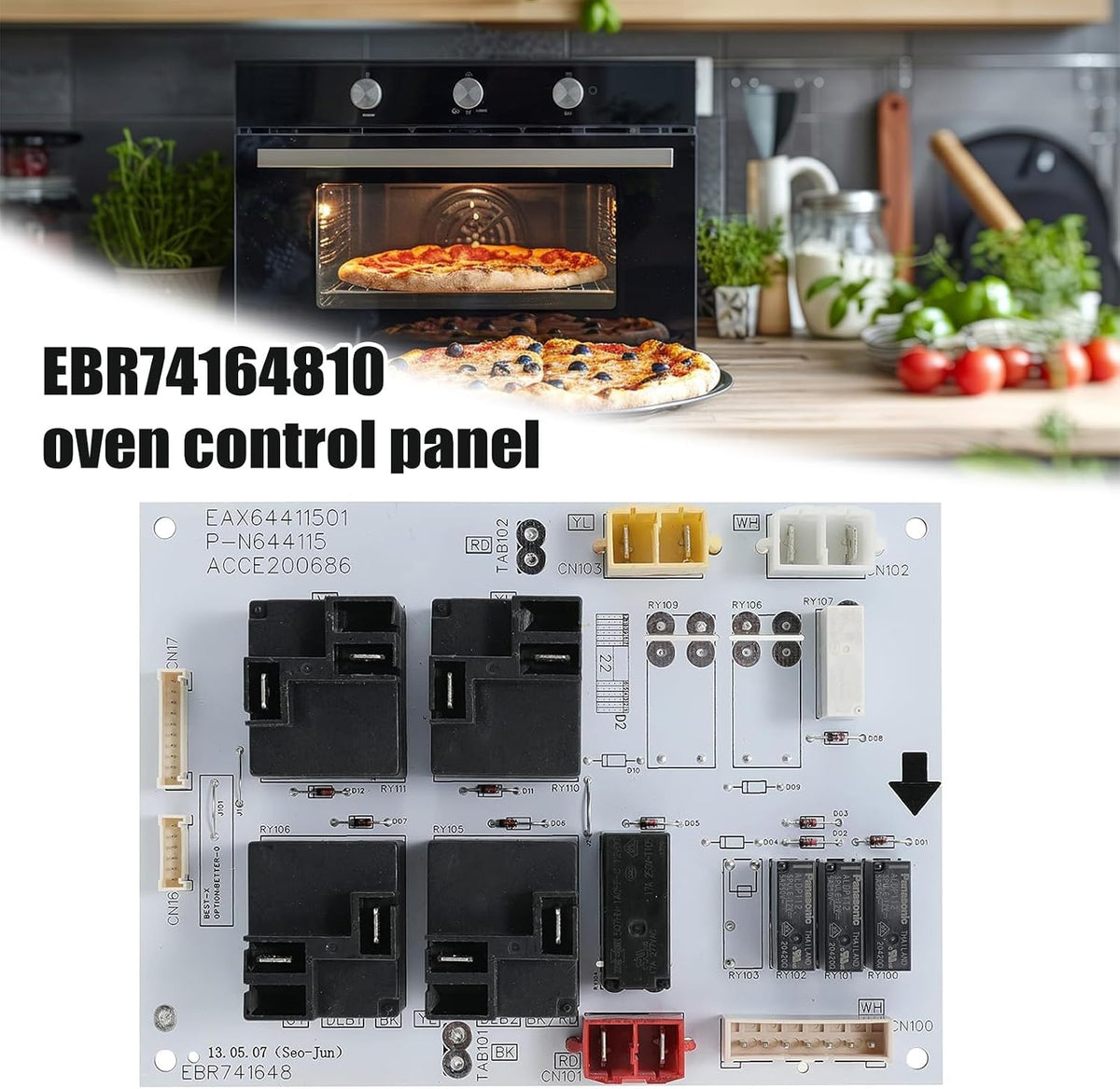 Control Board for Certain Models EBR74164810 and Several Matching Part Numbers Safe Oven Control Board Install