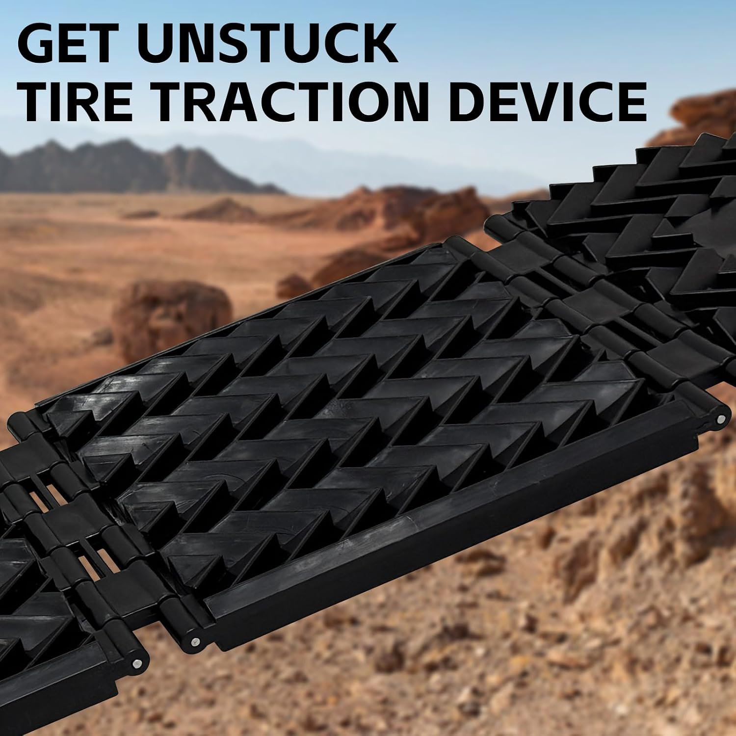 Tire Traction Pad Foldable Mats, Portable Recovery Track Boards for Off Road 4X4 Snow, Ice, Sand,Emergency Tire
