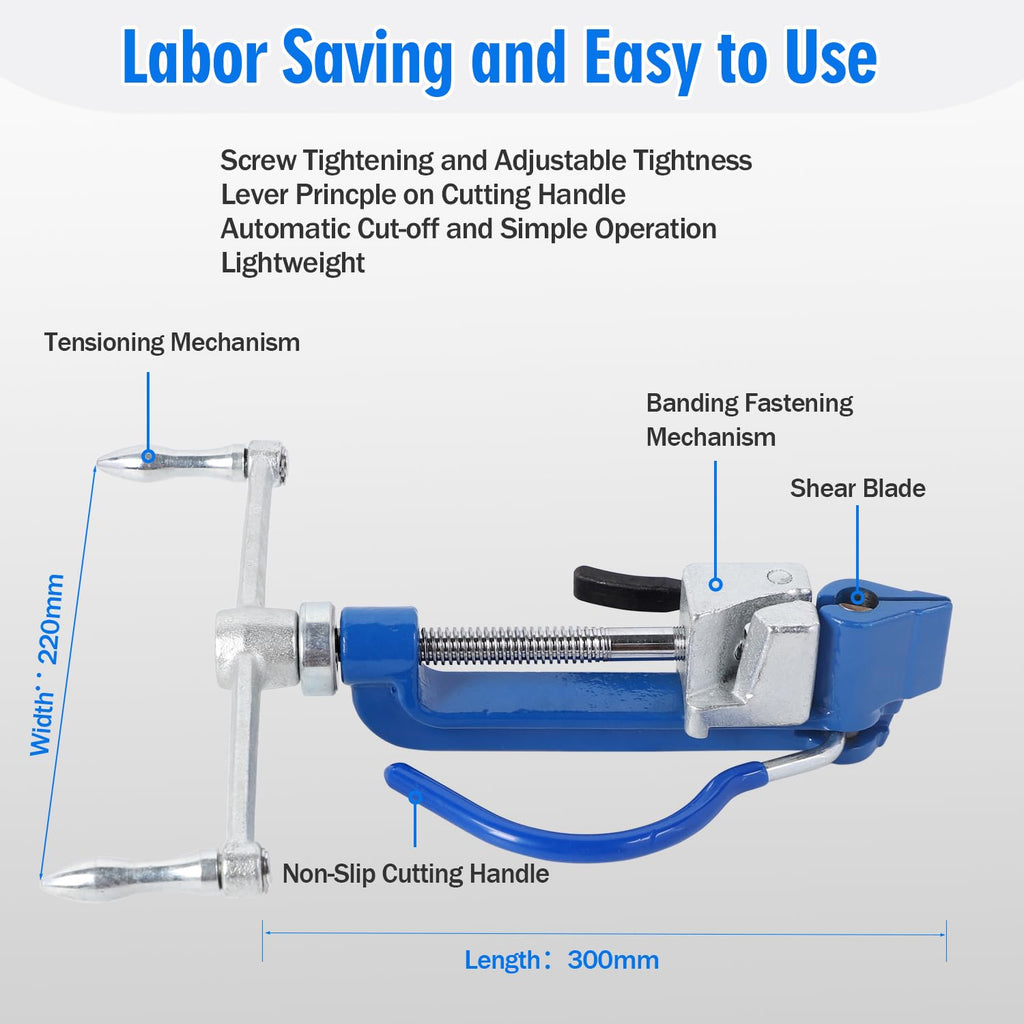 Stainless Steel Banding Strapping Kit, Screw-Type Tensioner Tool Set