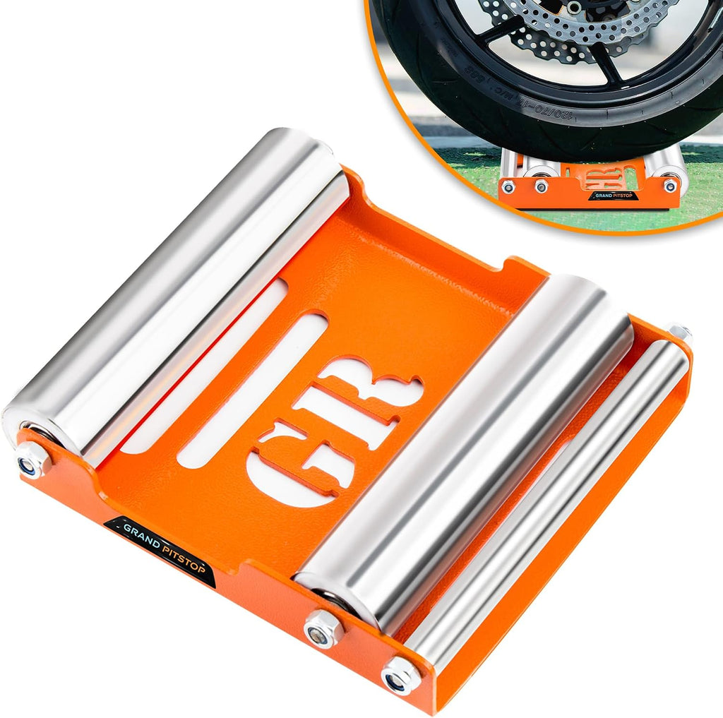 Motorcycle Wheel Cleaning Stand - Paddock Stand Replacement - Wheel Roller Stand for tire Cleaning & Chain