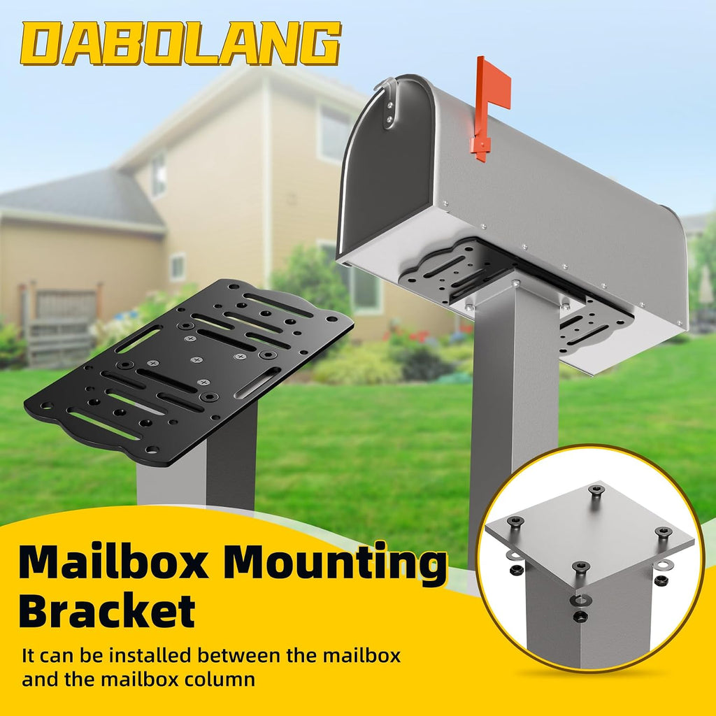 Metal Mailbox Mounting Bracket,Post Mount Mailboxes Board,Mailbox Bracket for Wood or Hollow Posts,Mailbox Mounting