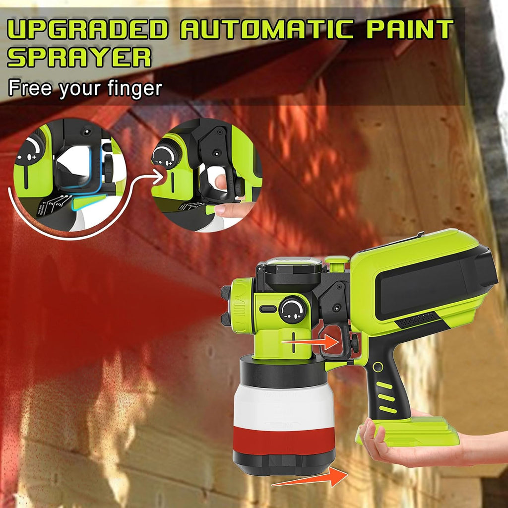 Automatic Paint Sprayer Compatible for Ryobi 18V Battery(NO Battery)