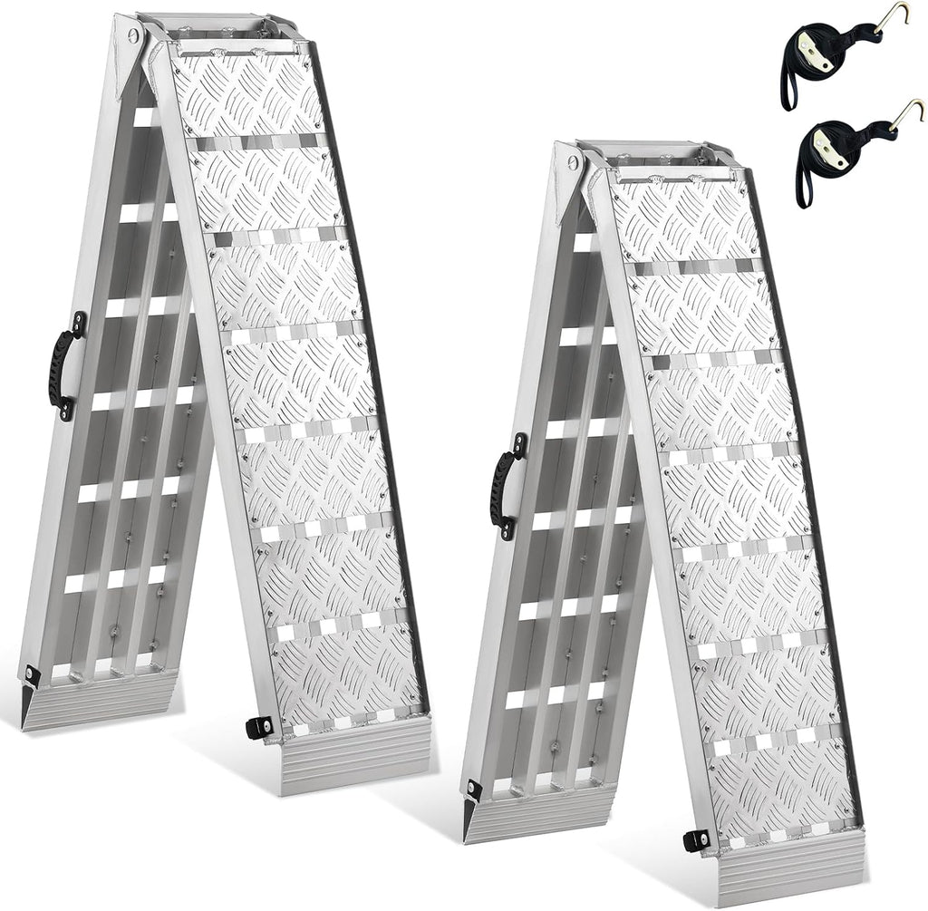 2PCS 7.5' Aluminum Truck Ramps, Loading Ramps for Pickup Trucks