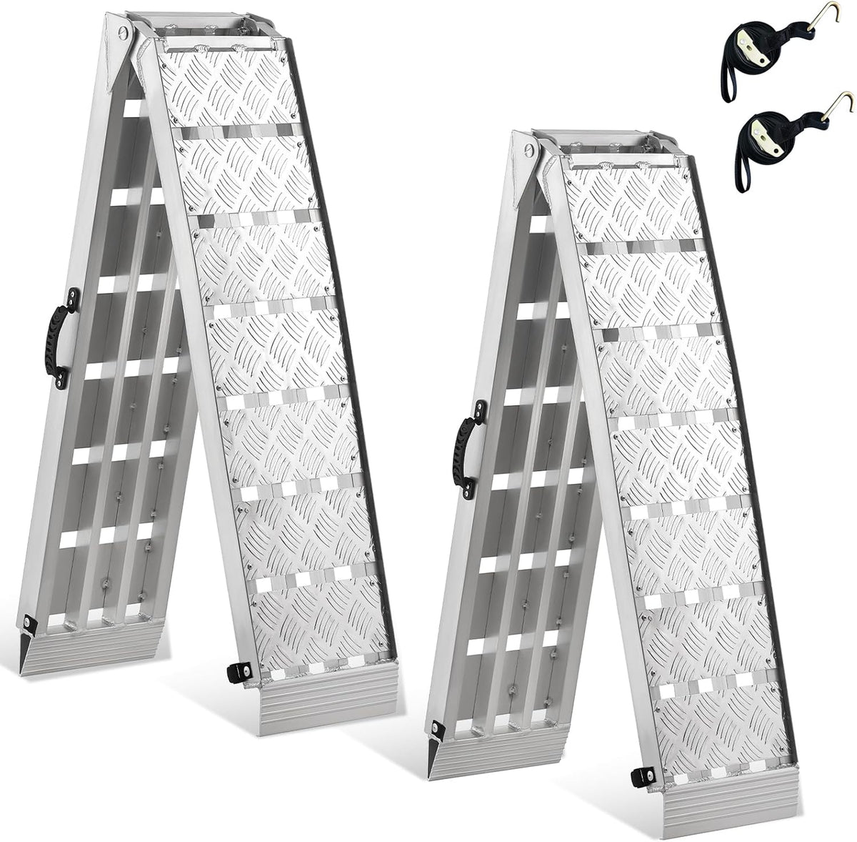 2PCS 7.5' Aluminum Truck Ramps, Loading Ramps for Pickup Trucks