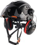 Type II Class C Hard Hat | Adjustable Face Visor & Detachable Ear Muffs | ANSI Z89.1 Certified, 6-Point Ratchet Fit