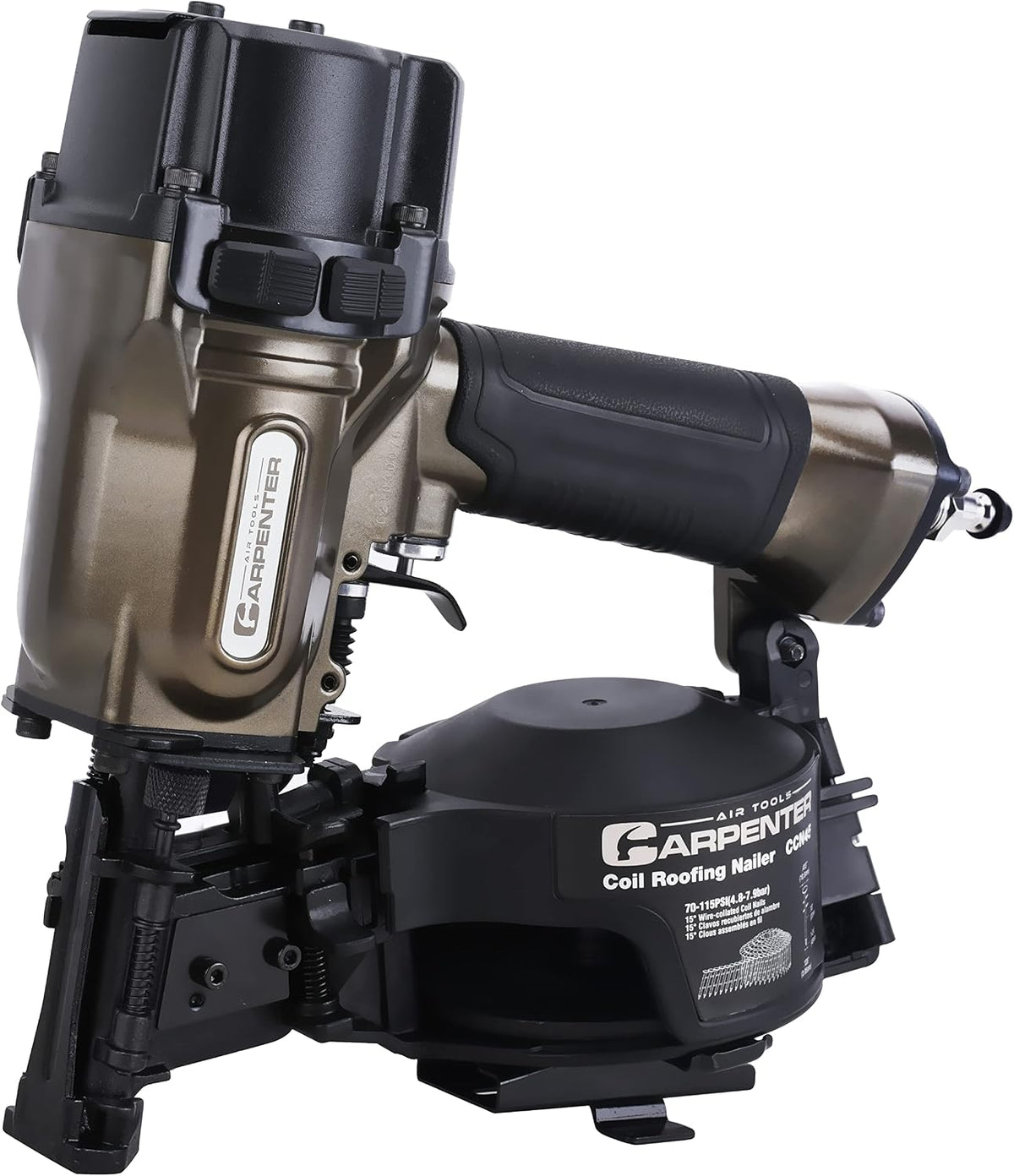 CCN45 7/8" To 1 3/4" 15° Pneumatic Coil Roofing Nailer