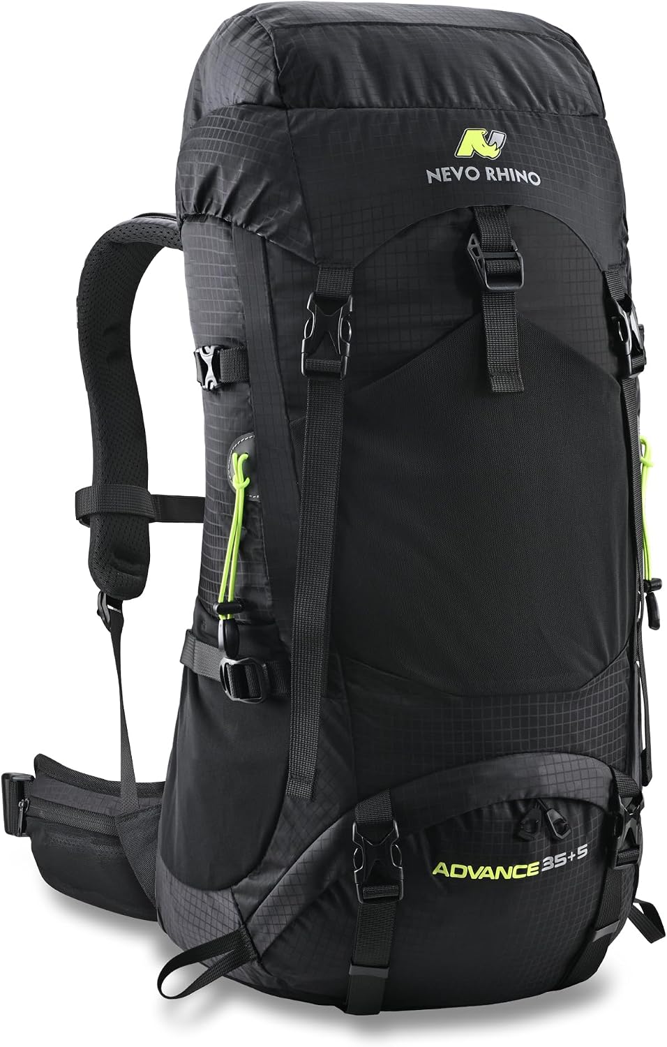 40L Internal Frame Hiking Backpack with Rain Cover | Backpacking Backpack with Padded Hip Belt, Multi-Pockets, Pole