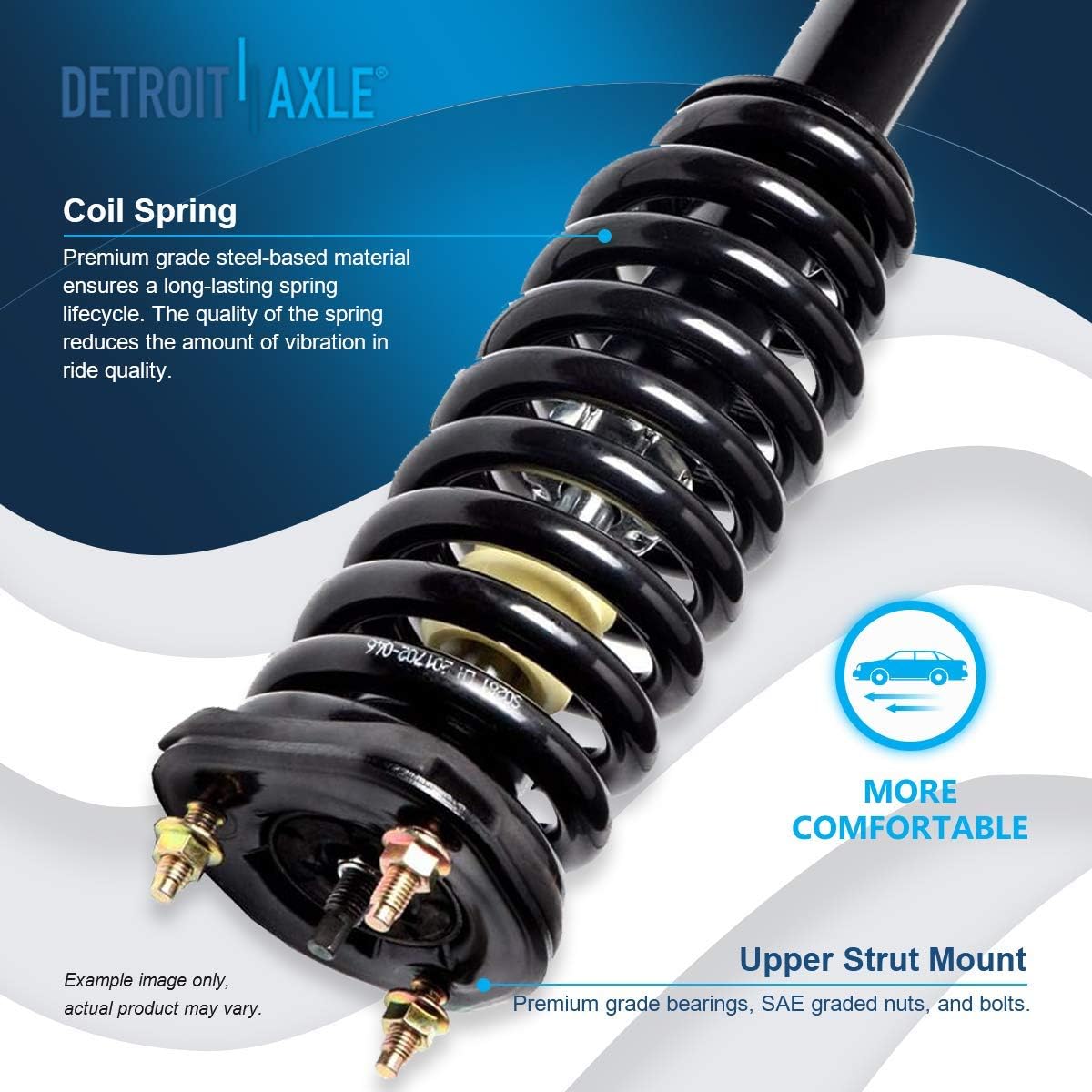 Detroit Axle - 2WD Struts Shocks for 2005-2009 Dodge Dakota
