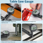 ALLmeter Table Saw Alignment Gauge,Digital Dial Indicator,3/4in Miter Slot