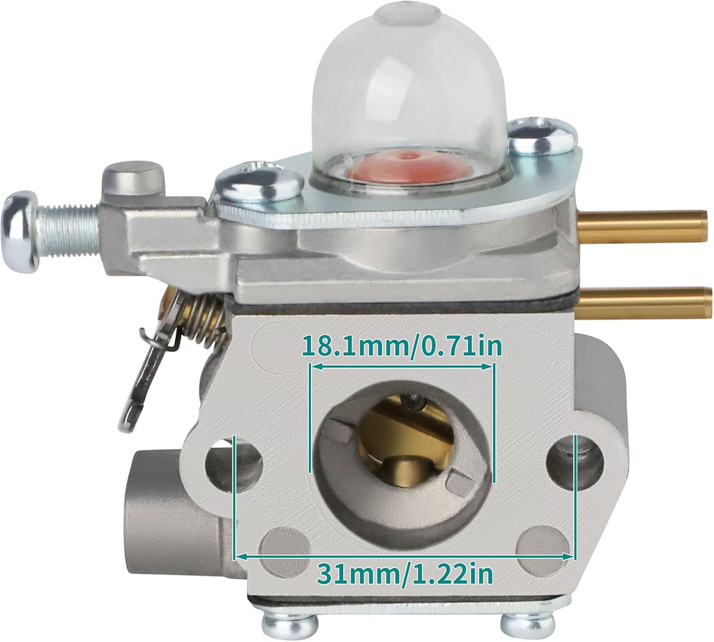 Carburetor for Craftsman 25CC Weed Eater WS210 WS2200 WC2200 WC210 CMXGTAMD25CC CMXGTAMD25SC HT110 HT2200 SE2200 2 Cycle Trimmer Parts P210 P2100 Pole Saw