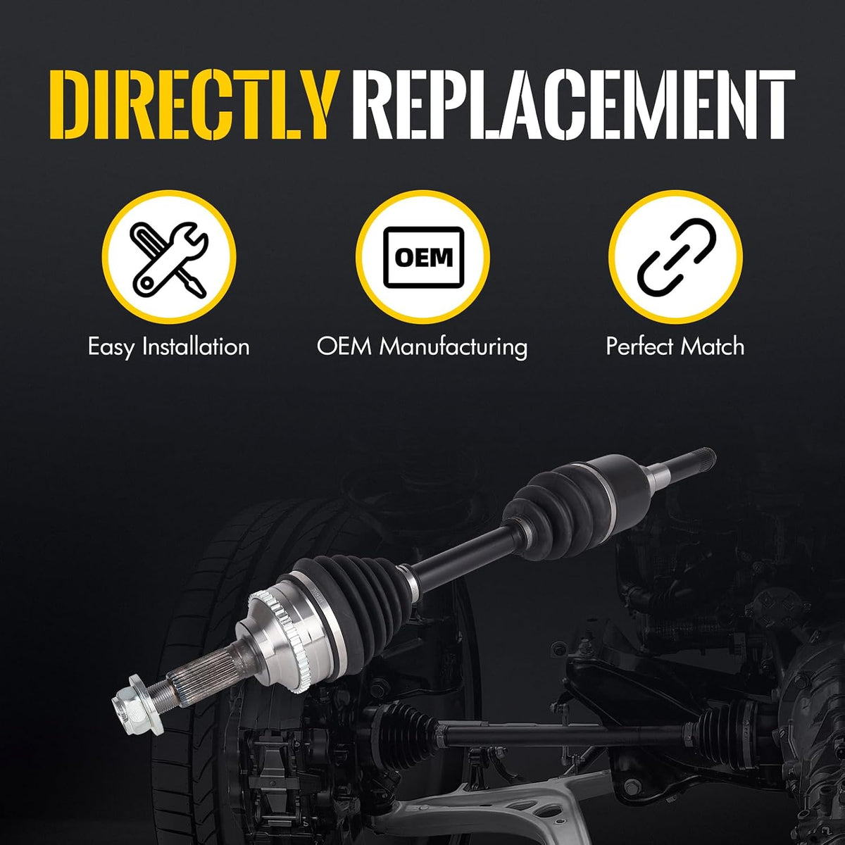 KUSATEC Front Left CV Axle Assembly for Ford Escape Mazda Tribute