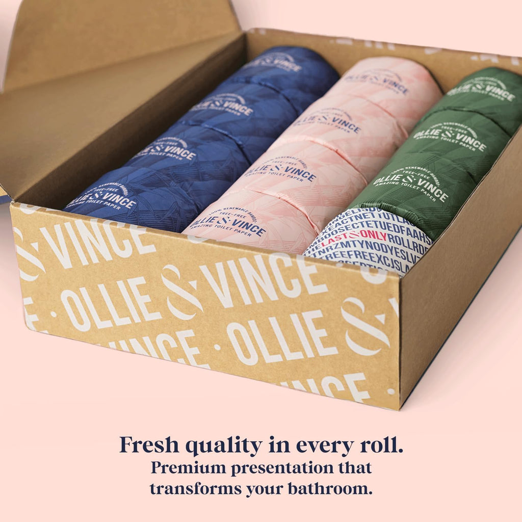 100% Bamboo Toilet Paper - 12 Rolls, Tree-Free, Sustainable