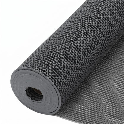Non Slip Drainage Mat Roll, 0.22" Thick Heavy Duty Waterproof PVC Flooring, Cuttable Floor Mat for Pool Deck, Garage