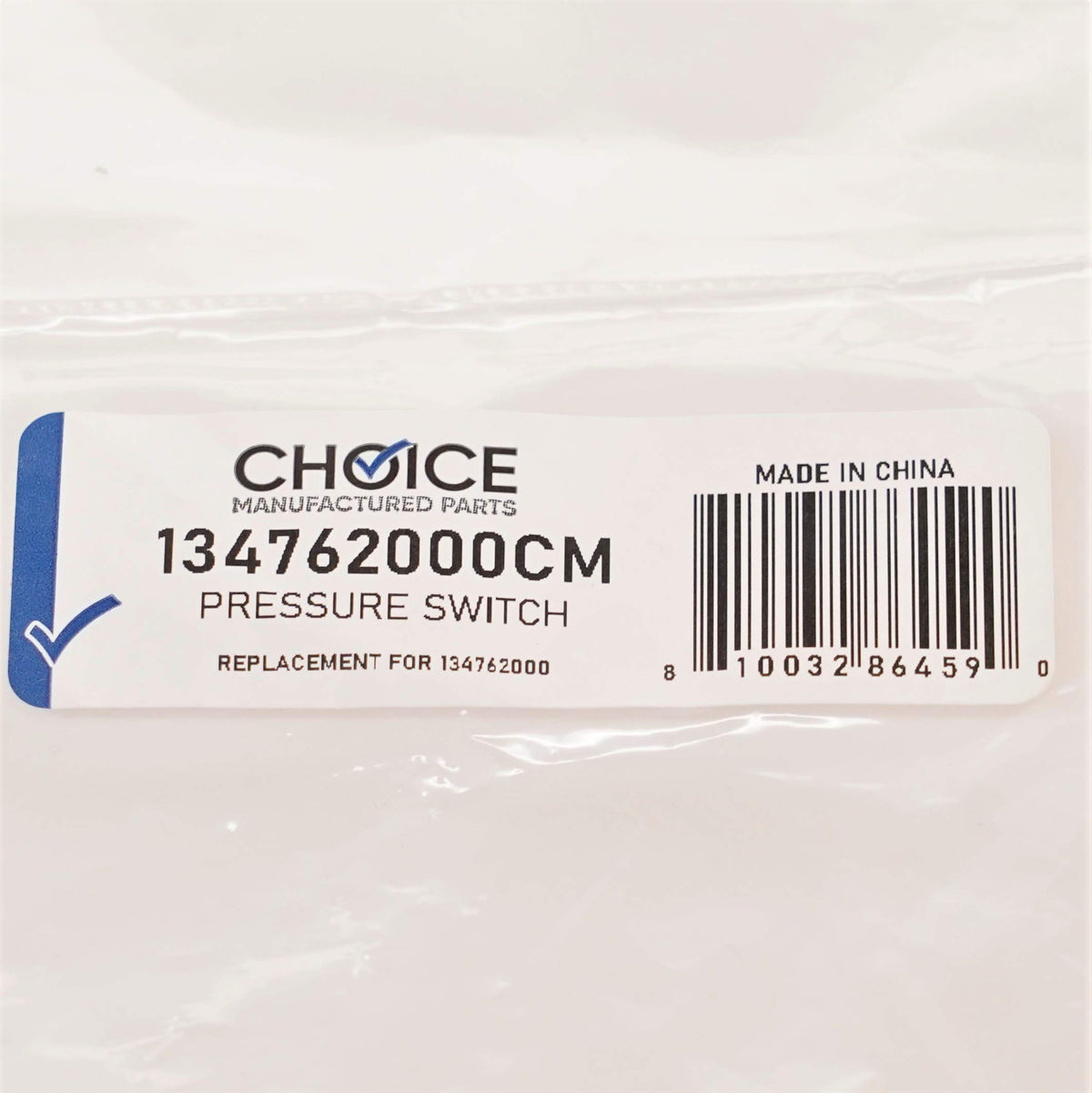 Choice Parts 134762000 for Electrolux Frigidaire Washing Machine Water Level Pressure Switch